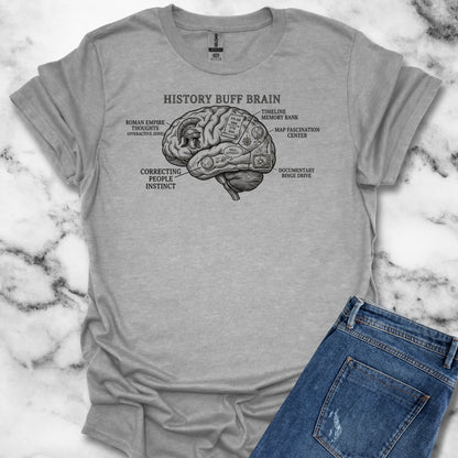 History Buff Brain T-Shirt