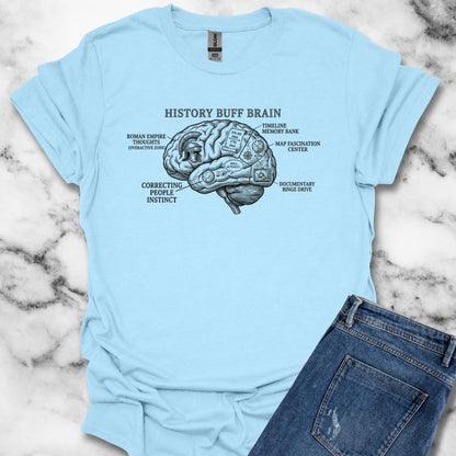 History Buff Brain T-Shirt
