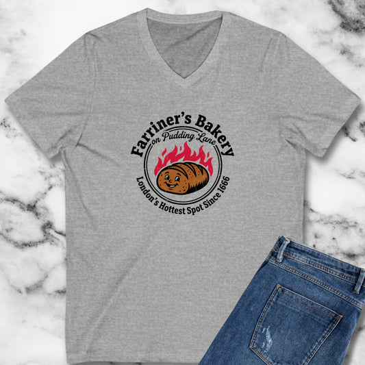 Farriner's Bakery London Fire Long Sleeve V-neck