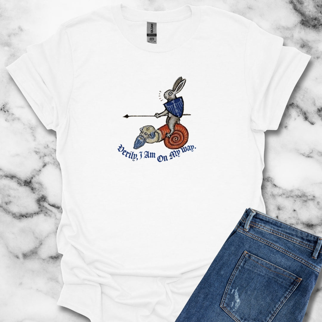 Medieval Marginalia Rabbit Snail T-Shirt