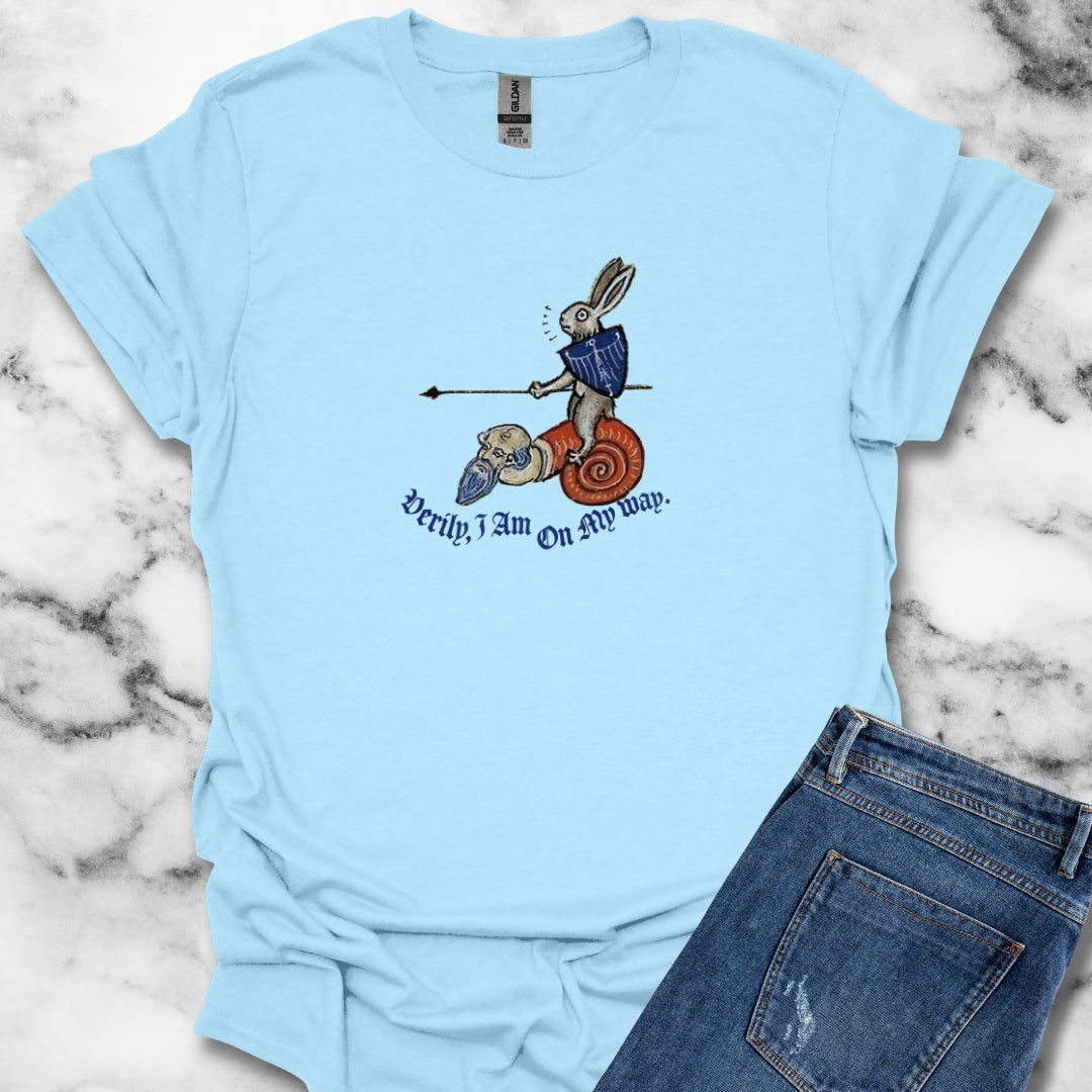Medieval Marginalia Rabbit Snail T-Shirt