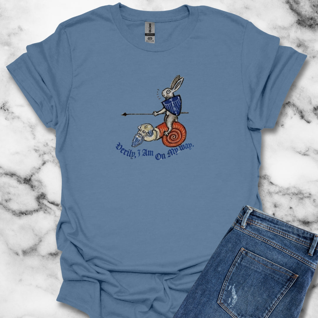 Medieval Marginalia Rabbit Snail T-Shirt