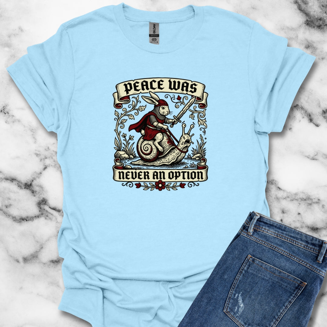 Marginalia Rabbit Peace Not Option T-Shirt