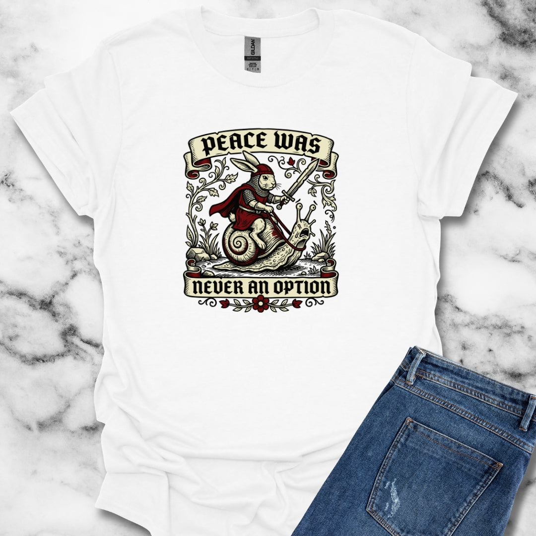 Marginalia Rabbit Peace Not Option T-Shirt