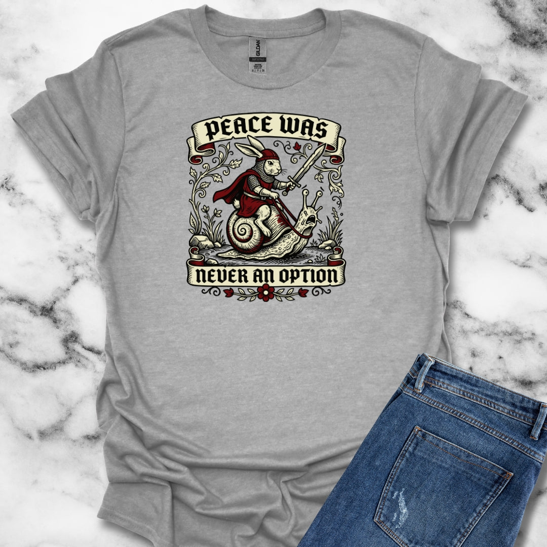 Marginalia Rabbit Peace Not Option T-Shirt