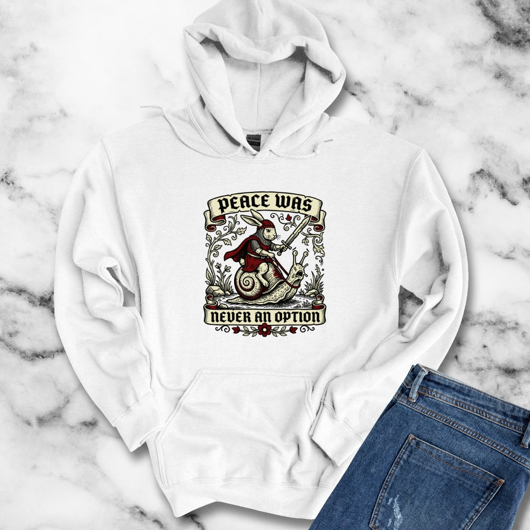 Marginalia Rabbit Peace Not Option Hoodie
