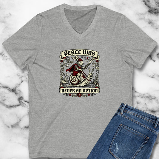 Marginalia Rabbit Peace Not Option V-neck