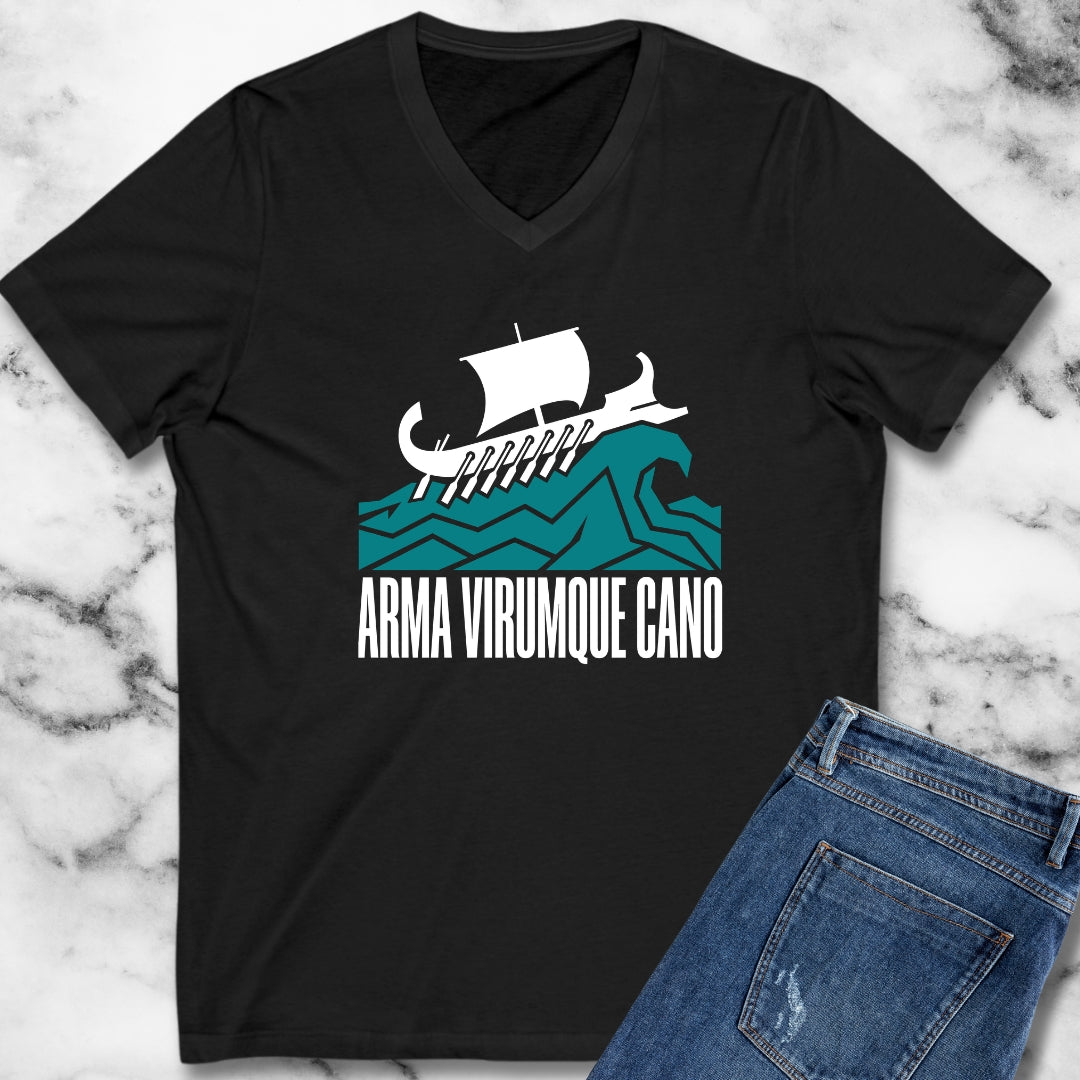 Arma Virumque Cano Minimalist V-Neck