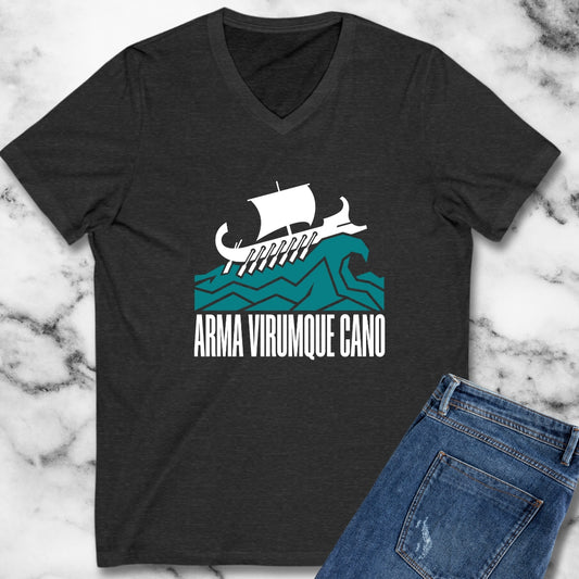 Arma Virumque Cano Minimalist V-Neck