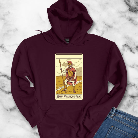 I Sing of Arms and the Man the Aeneid Tarot Hoodie