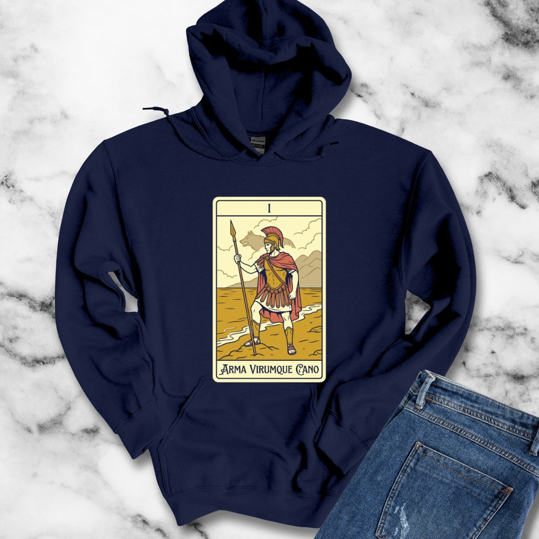 I Sing of Arms and the Man the Aeneid Tarot Hoodie
