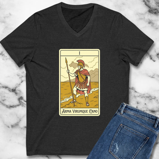 I Sing of Arms and the Man the Aeneid Tarot V-Neck