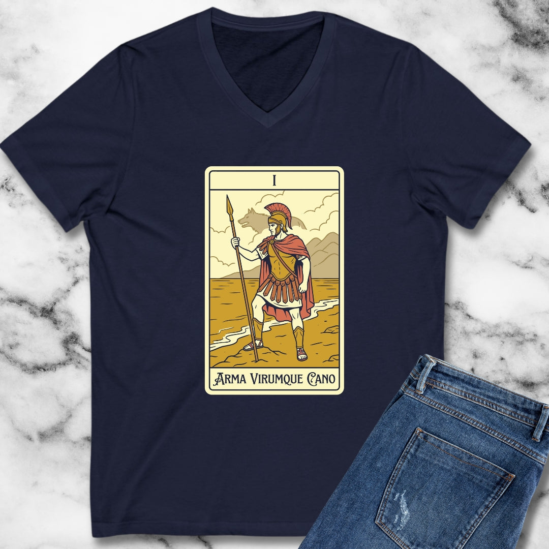I Sing of Arms and the Man the Aeneid Tarot V-Neck