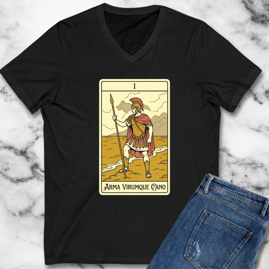 I Sing of Arms and the Man the Aeneid Tarot V-Neck