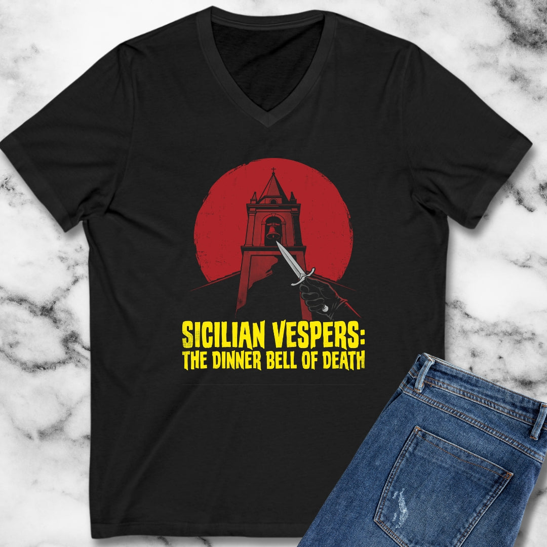 Sicilian Vespers Dinner Bell of Death V-Neck