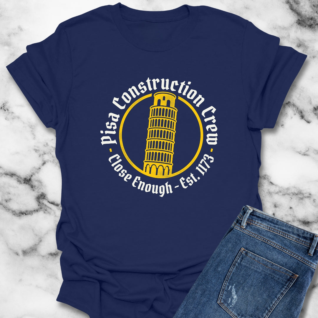 Pisa Construction Crew Leaning Tower T-Shirt