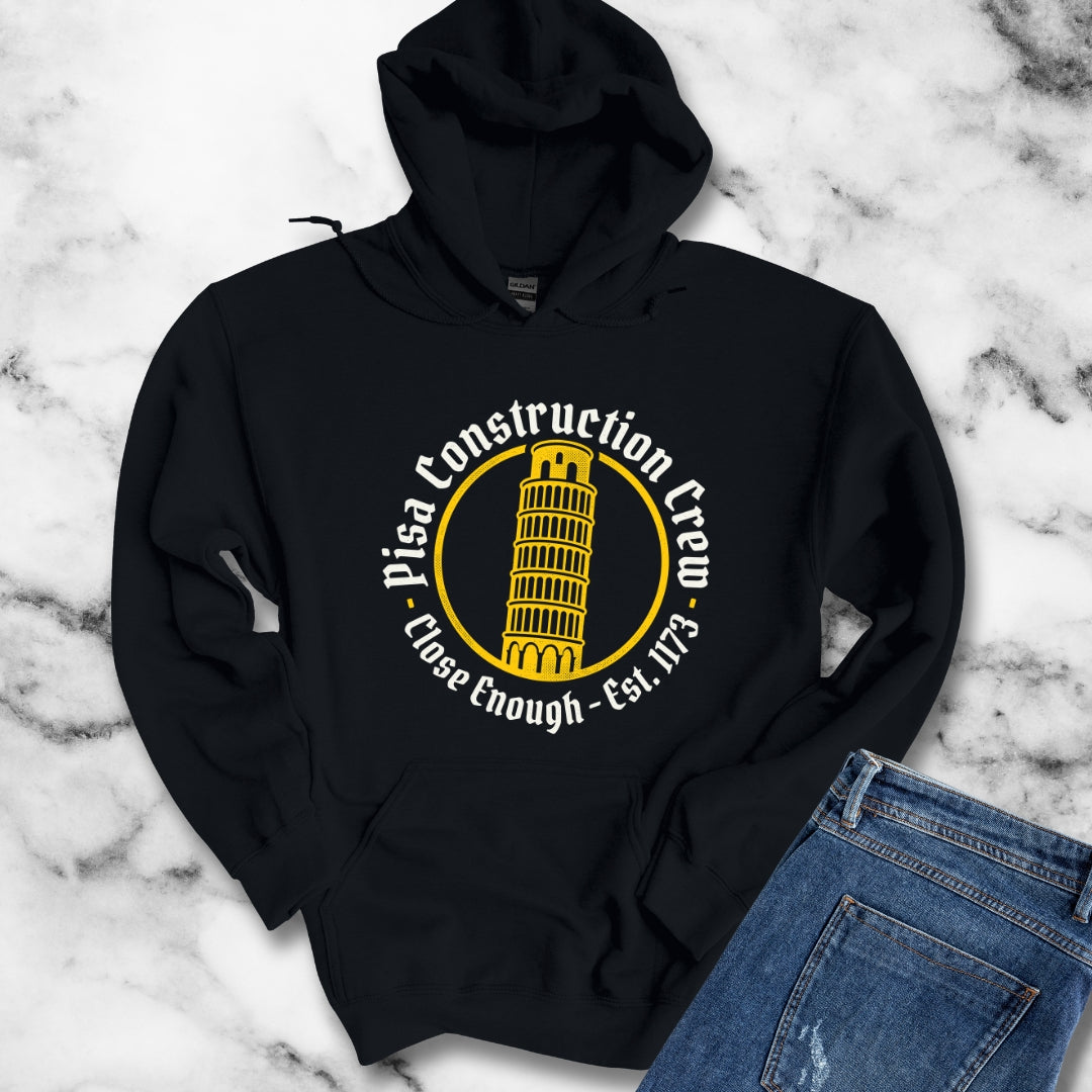 Pisa Construction Crew Leaning Tower Hoodie