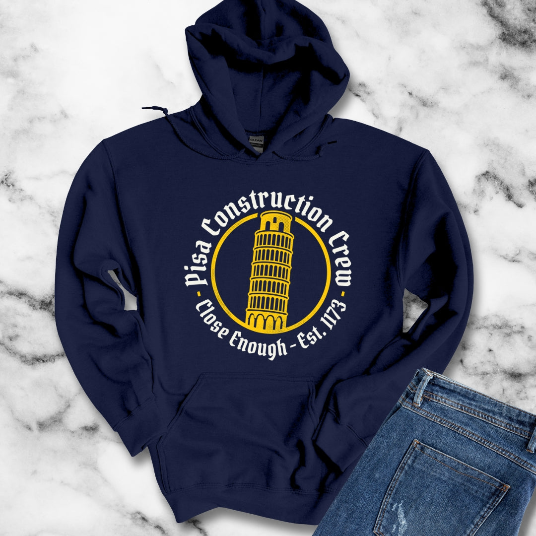 Pisa Construction Crew Leaning Tower Hoodie