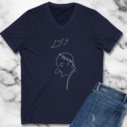 Rufus Est Pompeii Graffiti V-Neck