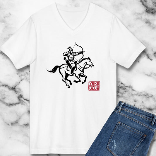 Mongol Horde in Mongolian V-neck