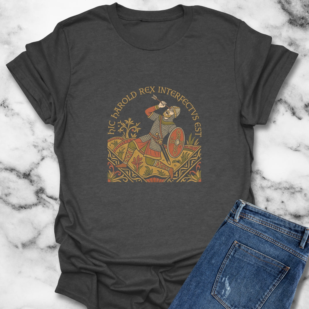 Hic Harold Interfectus Battle of Hastings T-Shirt