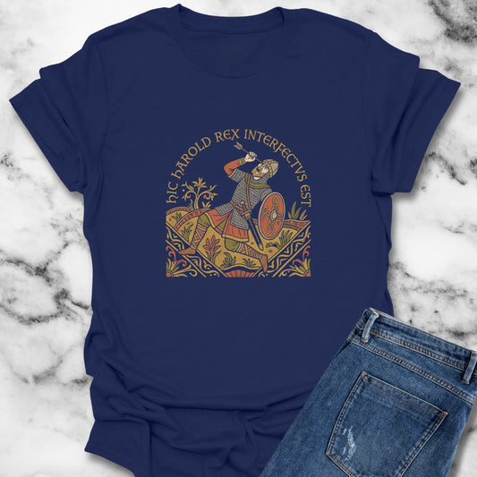 Hic Harold Interfectus Battle of Hastings T-Shirt