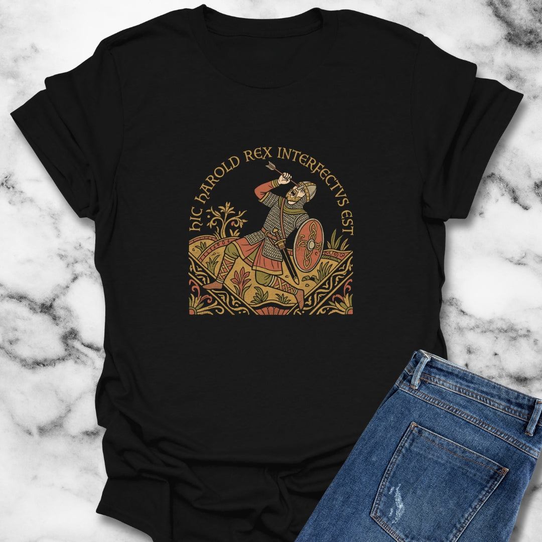 Hic Harold Interfectus Battle of Hastings T-Shirt