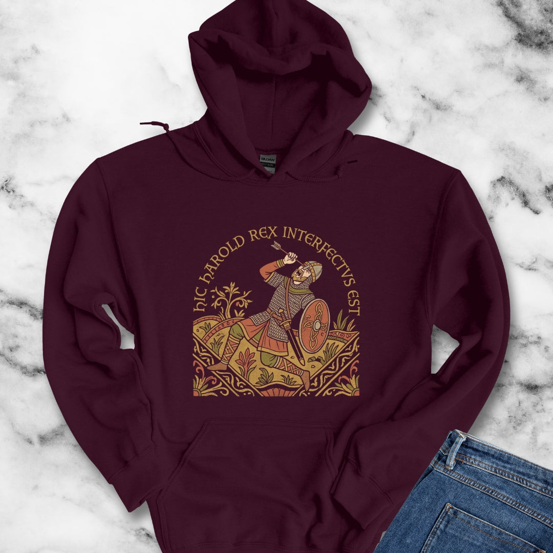 Hic Harold Interfectus Battle of Hastings Hoodie
