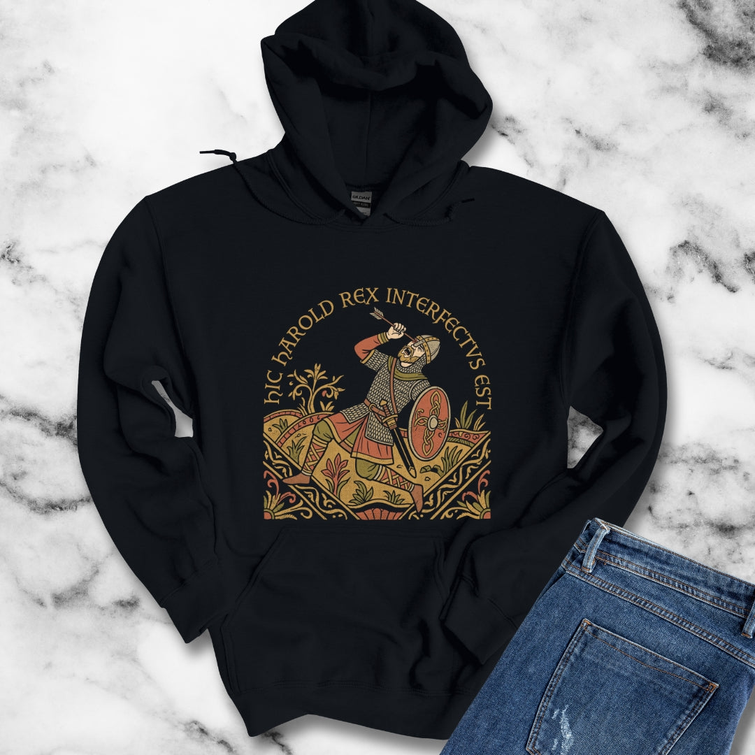 Hic Harold Interfectus Battle of Hastings Hoodie