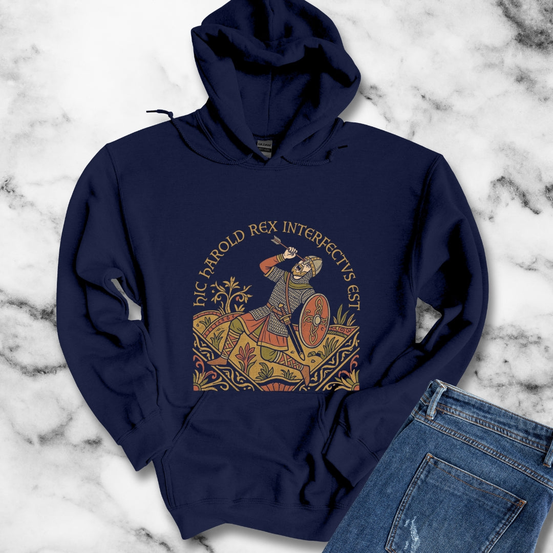 Hic Harold Interfectus Battle of Hastings Hoodie
