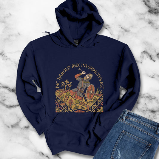 Hic Harold Interfectus Battle of Hastings Hoodie