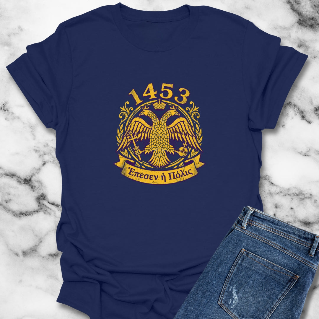1453 City has Fallen in Greek T-Shirt
