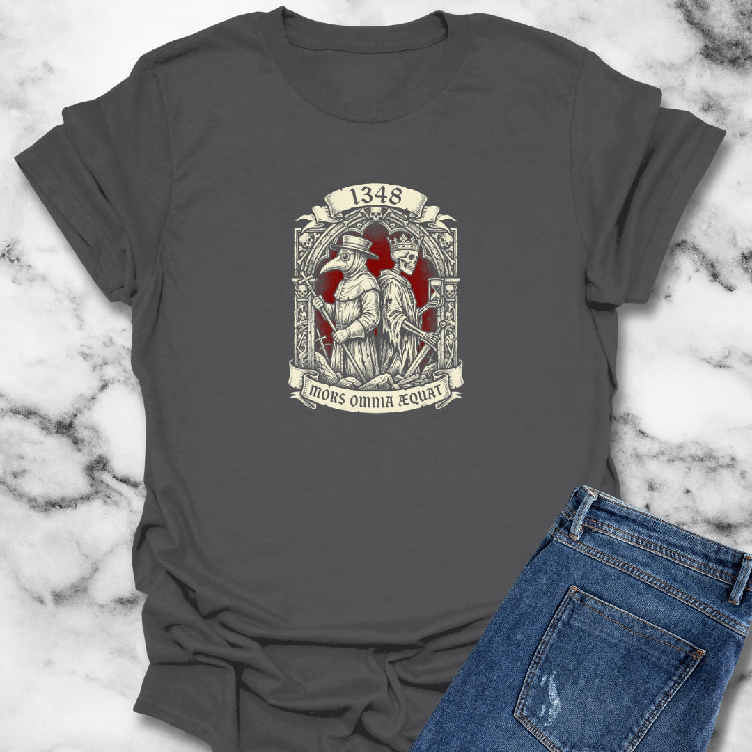 Black Plague Death Makes Equal in Latin T-Shirt