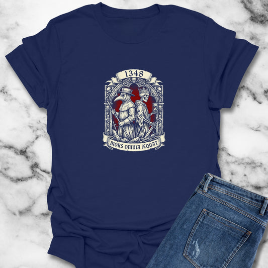 Black Plague Death Makes Equal in Latin T-Shirt