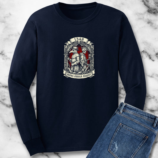 Black Plague Death Makes Equal in Latin Long Sleeve