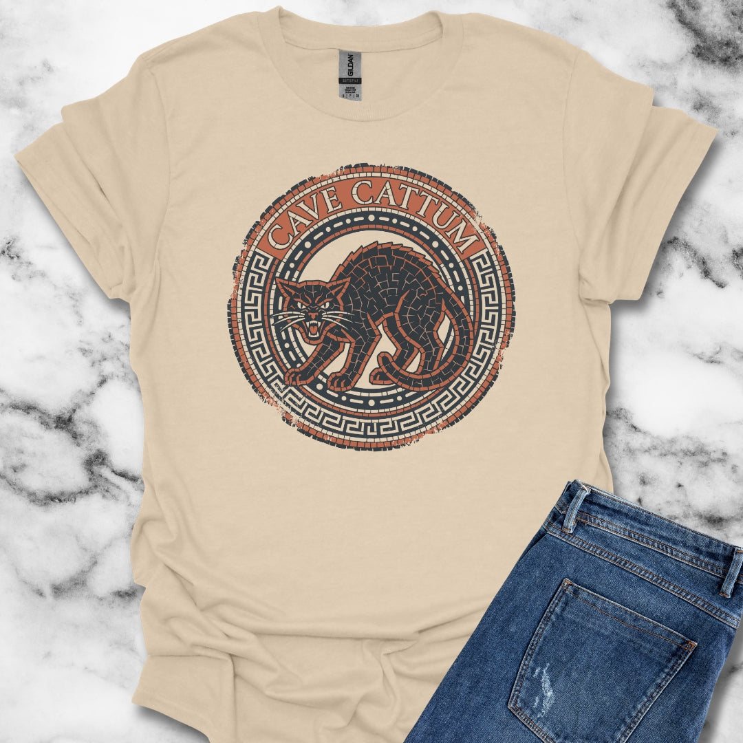 Cave Cattum Beware of Cat Latin T-Shirt