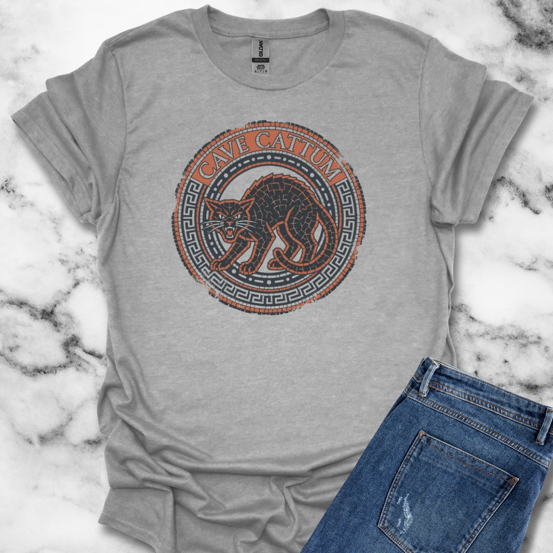 Cave Cattum Beware of Cat Latin T-Shirt