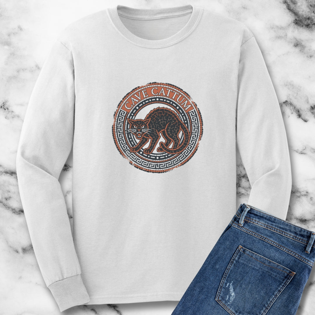 Cave Cattum Beware of Cat Latin Long Sleeve