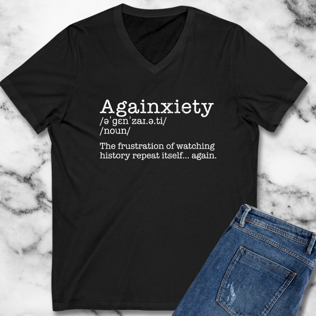 Againxiety Definition History Repeats V-Neck