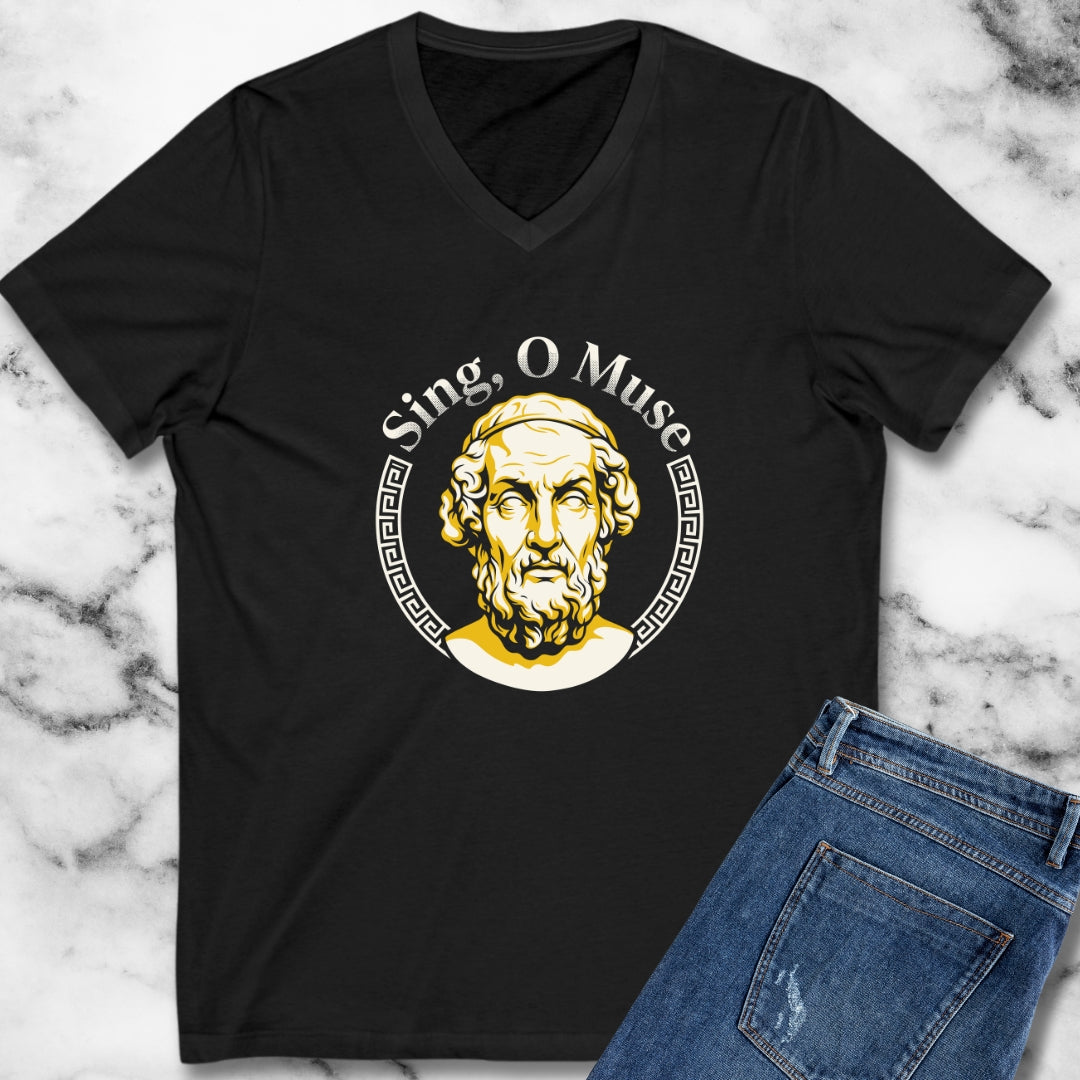 Sing O'Muse Homer Iliad V-Neck