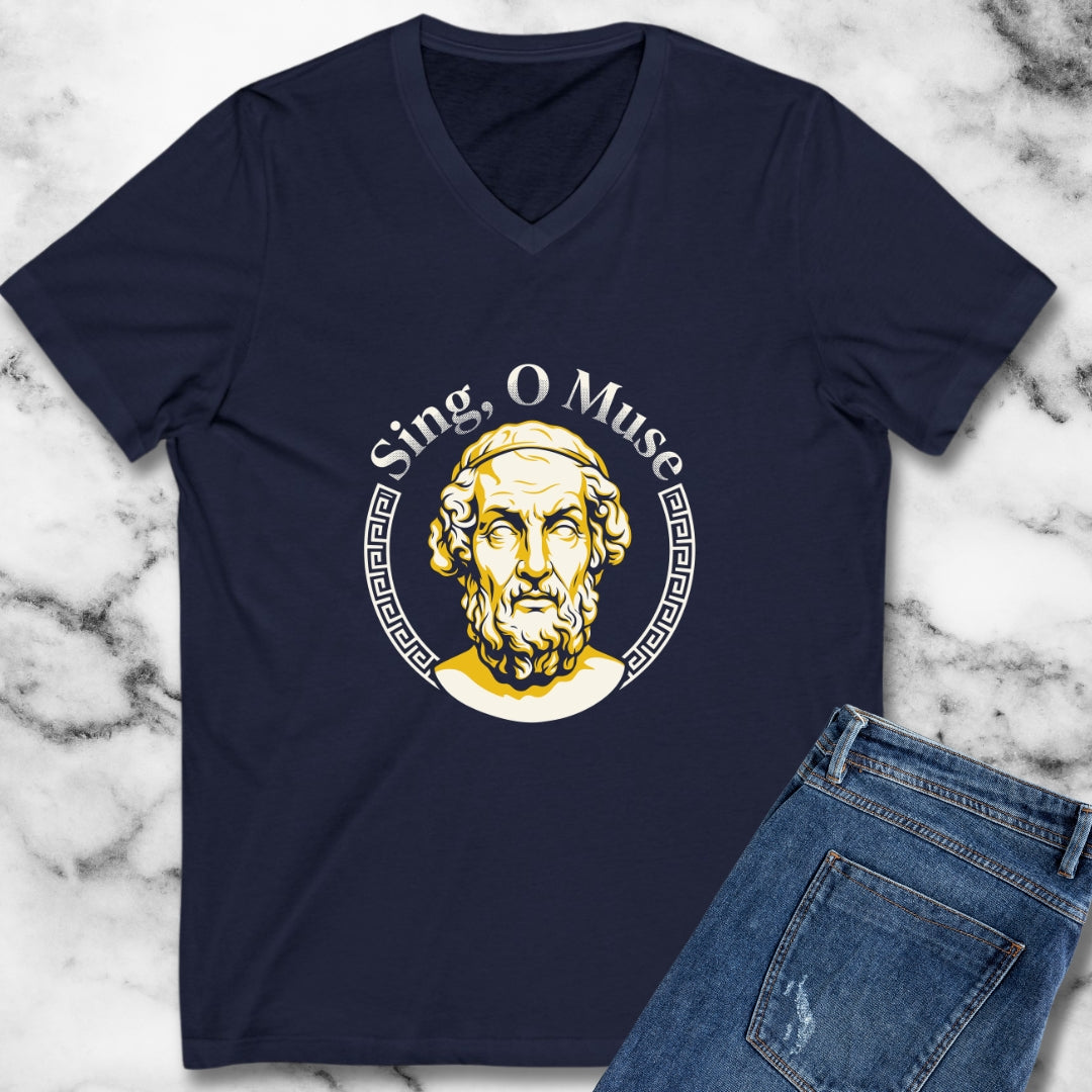 Sing O'Muse Homer Iliad V-Neck