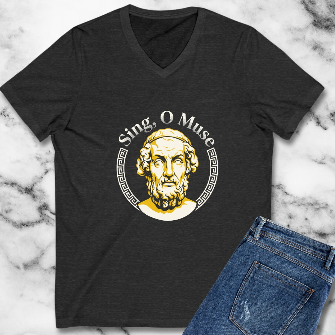 Sing O'Muse Homer Iliad V-Neck