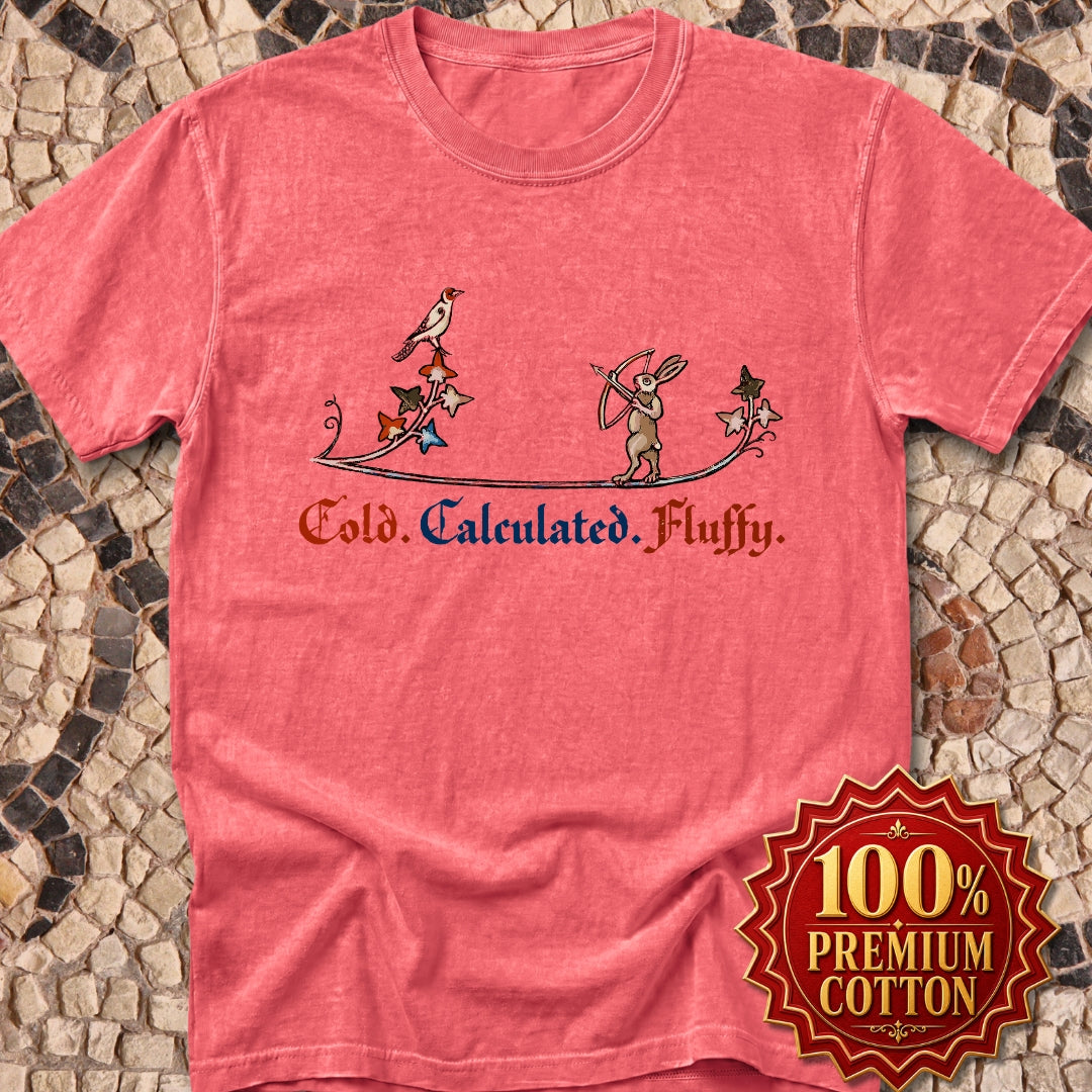 Cold Calculated Fluffy Rabbit Archer Medieval Marginalia Premium Tee