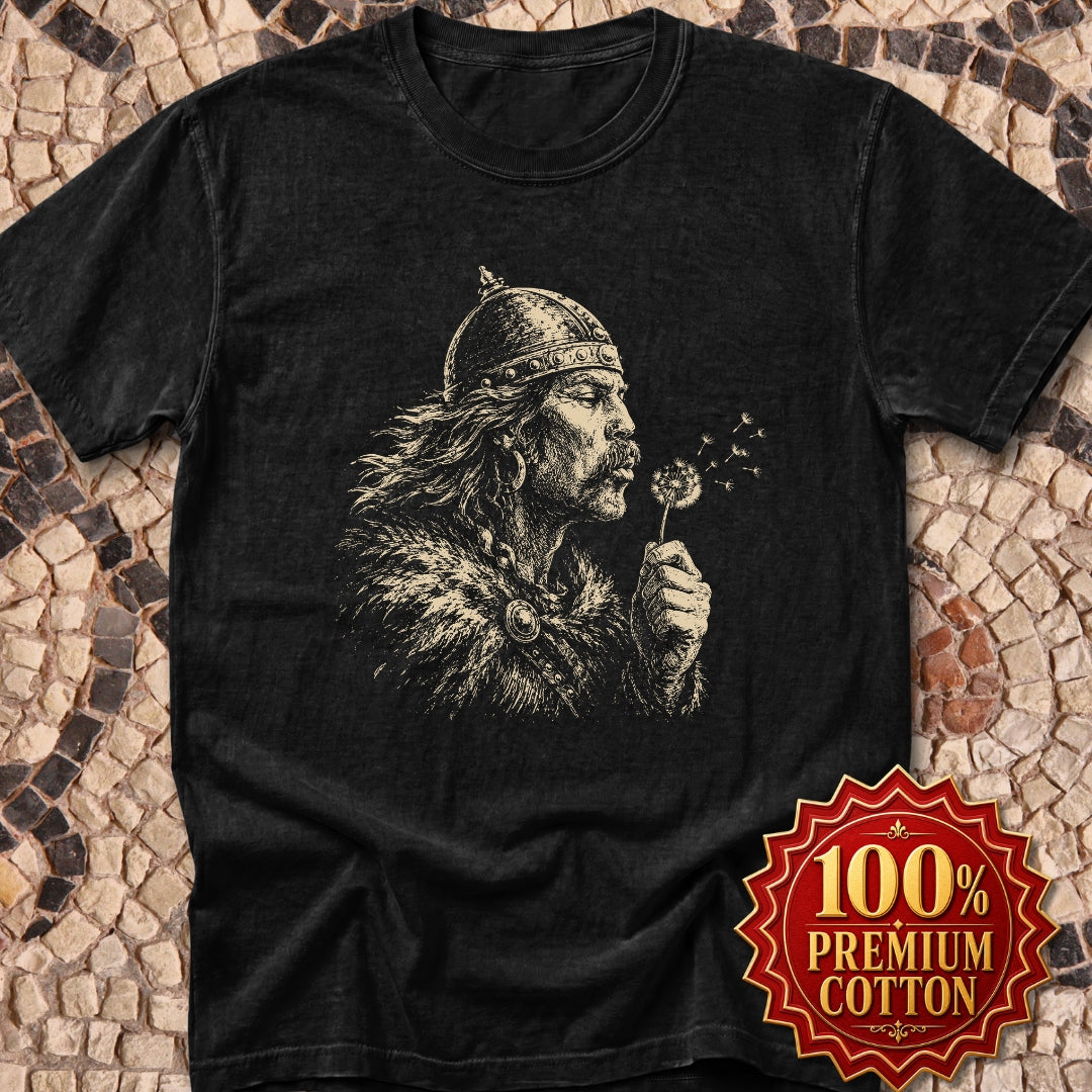 Attila the Hun Blowing a Dandelion Premium Tee