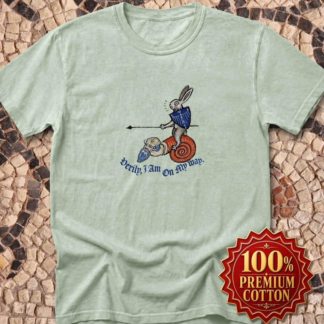 Marginalia Rabbit On My Way Premium Tee