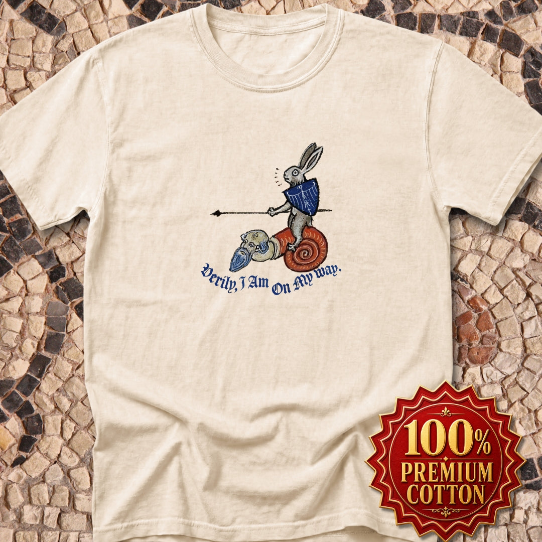 Marginalia Rabbit On My Way Premium Tee