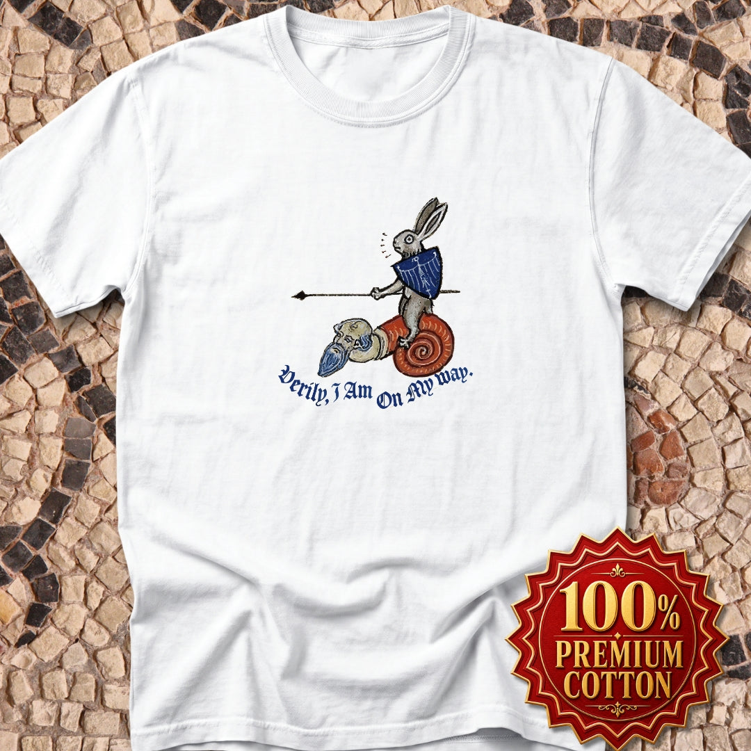 Marginalia Rabbit On My Way Premium Tee