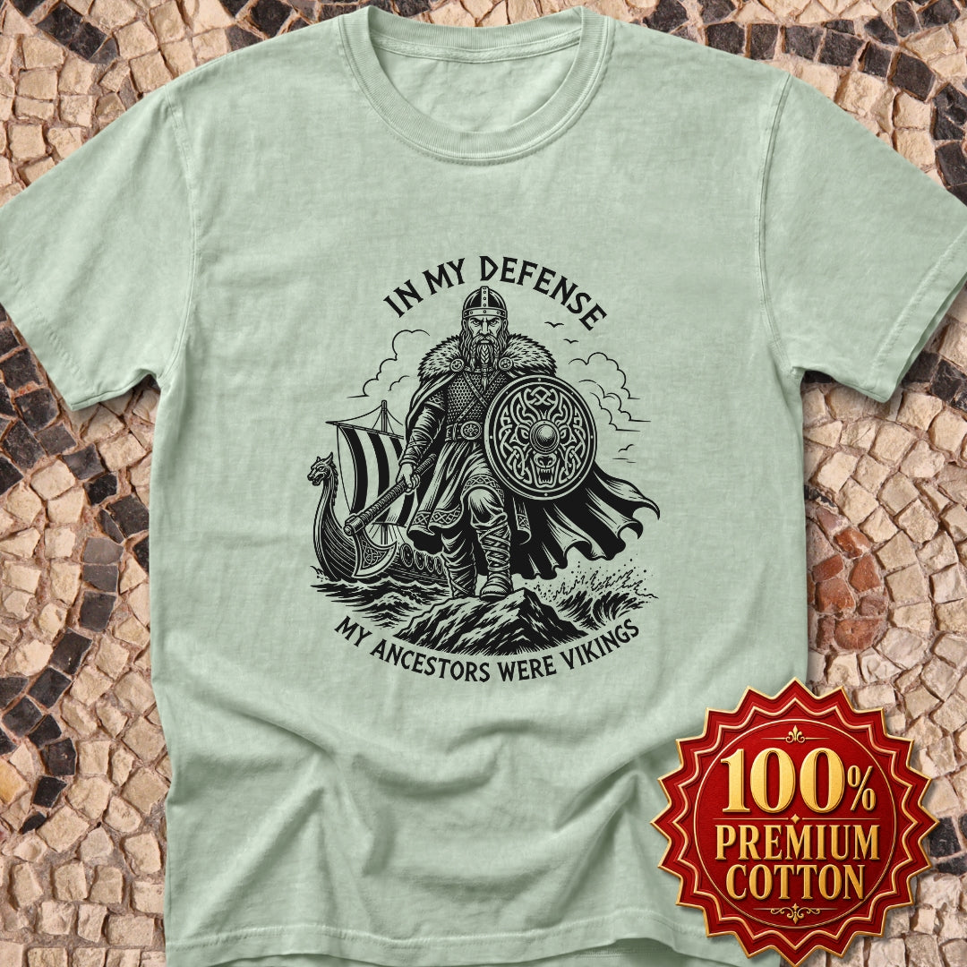 In My Defense Viking Ancestors Premium Tee