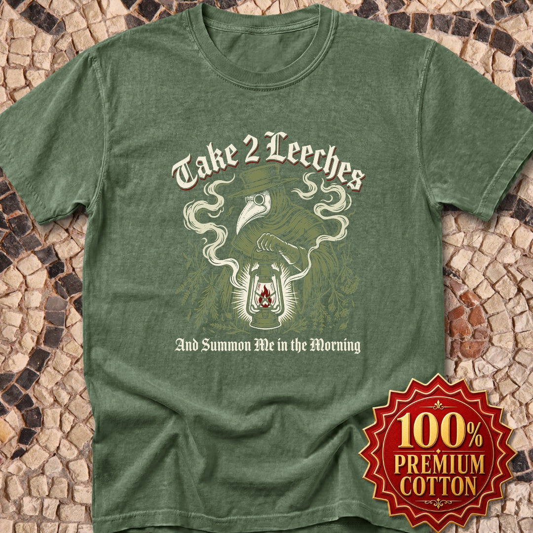 Plague Doctor Take 2 Leeches Premium Tee