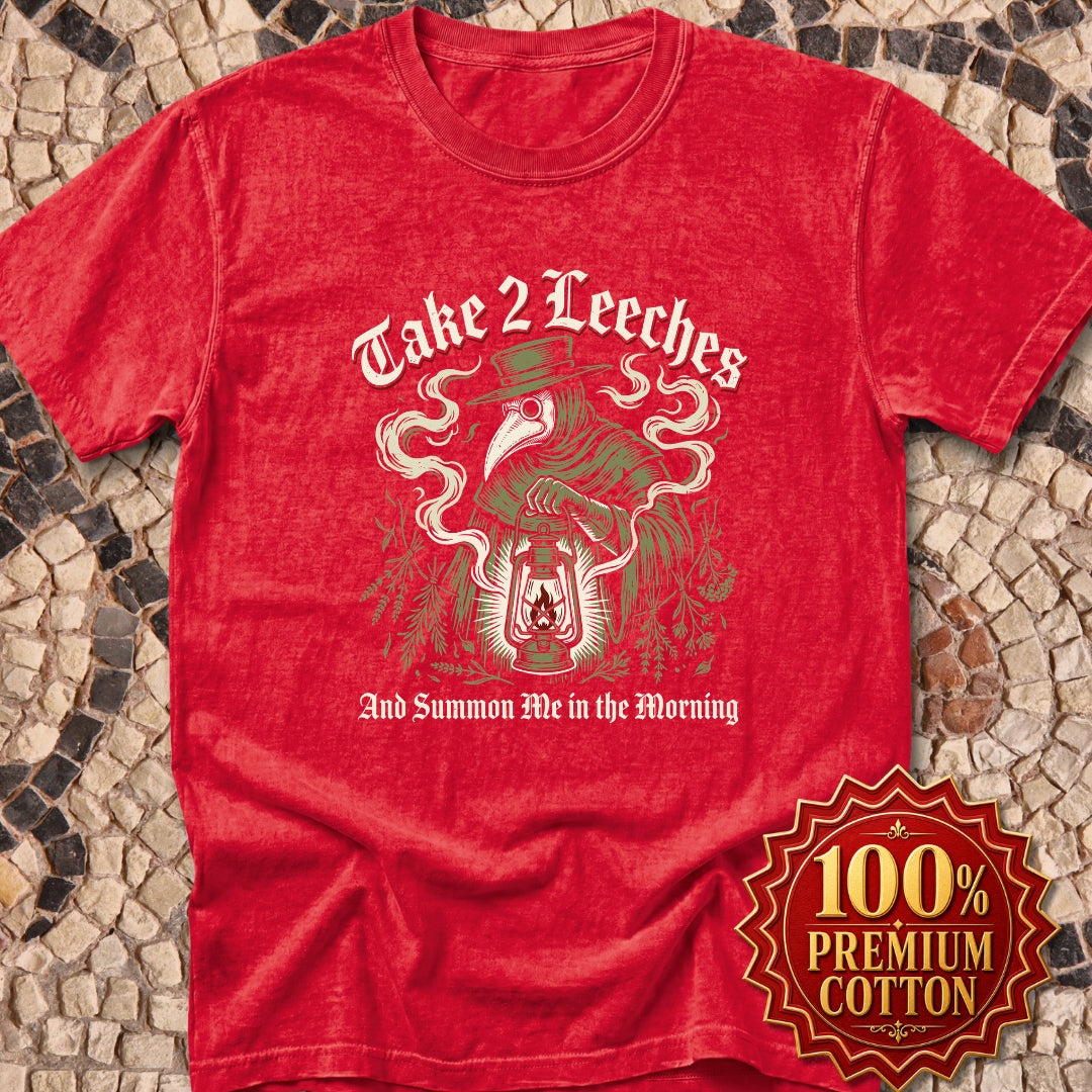 Plague Doctor Take 2 Leeches Premium Tee